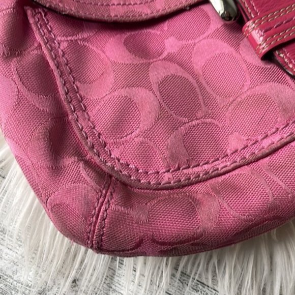 Coach ロゴプリント ハンドバッグ f13113 Bags | Coach 208 F13113 Vintage Pink Canvas Bag Wallet